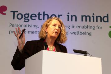 Amanda Stratford speaking at Healthwatch Cornwall conference